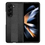 Чехол-накладка Raigor Inverse Aix Series для Samsung Galaxy Z Fold 5 искусственная кожа (черный)