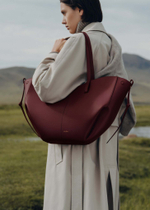 Сумка Polene Cyme EDITION TEXTURED BLACK CHERRY