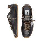 Женские Golden Goose Marathon Speed with Black Leather Upper and Silver Star