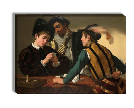 "Игроки в карты (Шулеры)", Караваджо М., картина для интерьера (репродукция)