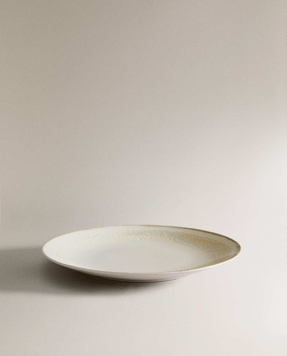 Zara Home набор столовой посуды из каменной керамики, цвет бежевый, 27 см