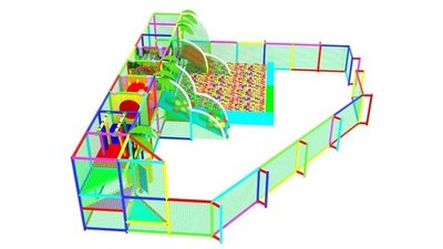 Детский игровой лабиринт "Джунгли" 101.7 м² (11,3*9*2,5м)