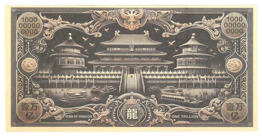 China, 1 000 000 000 000 (One Trillion) - Year Of Dragon, 2024