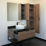 Тумба с раковиной Comforty Порто 00-00008927 90 дуб тёмно-коричневый