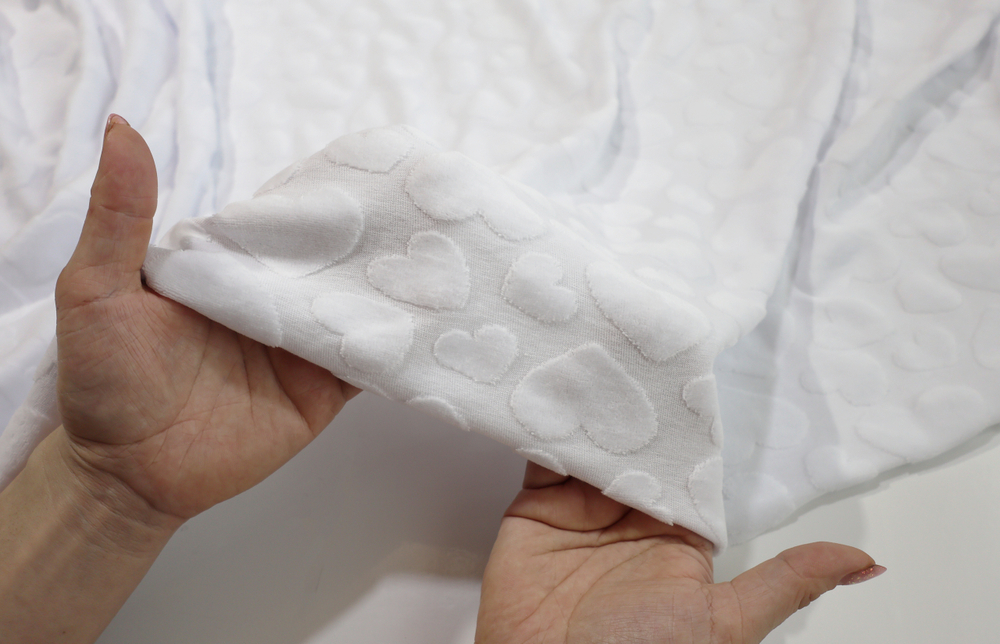 БЕЛЫЙ - Кулирка с велюровыми сердечками (КРВ673 Олеся) УЦЕНКА!