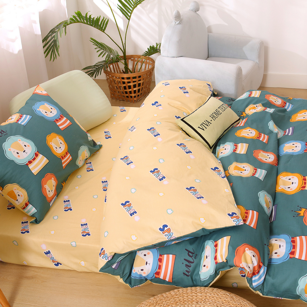 Комплект постельного белья на резинке Сатин Люкс KIDS 100% хлопок CDKR046