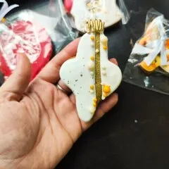 Новогодний пряник «Шар» белый мал. / 50 гр