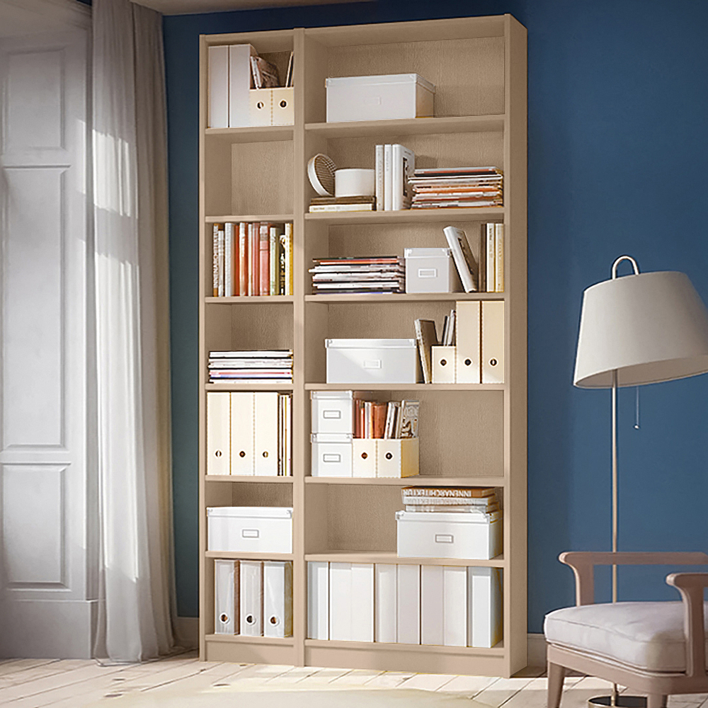 Стеллаж Билли 02 Дуб Сонома 3025 120*28*237 см, Бежевый   Фиеста