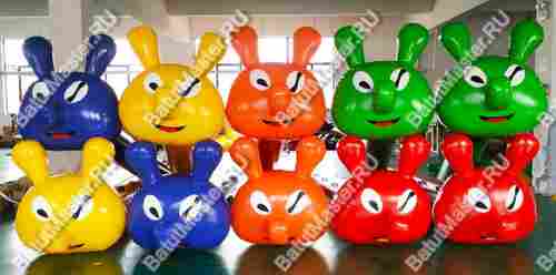 Надувная командная игра "Верхом на гусеницах", 6 мест