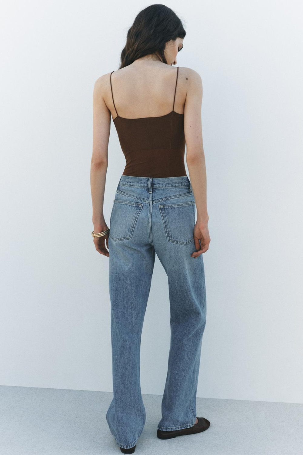 Джинсы straight с высокой посадкой — zw collection