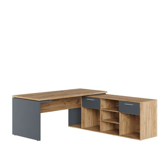 Стол письменный на опорной креденции правый Zion Light 180x205x75