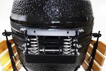 Керамический гриль-барбекю 22 дюйма (черный) (56 см)