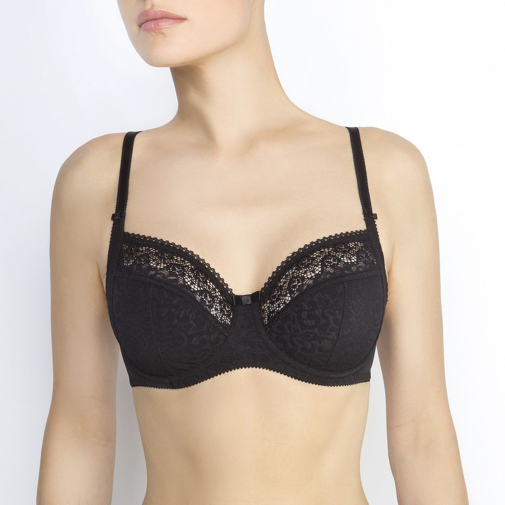 Бюстгальтер с мягкой чашкой на каркасах (Размер: 70I) (Цвет: черный)