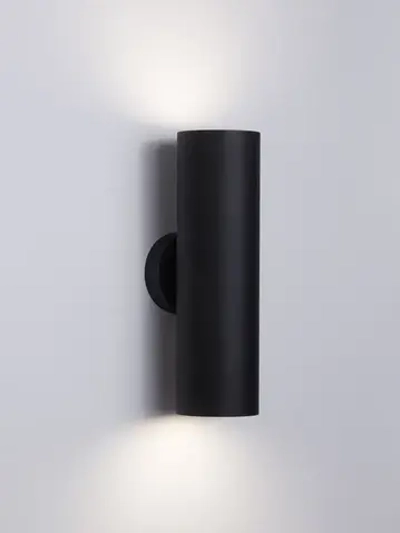 Светильник настенный, бра двунаправленный, черный, Е27