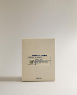 Zara Home Свеча ароматическая Vetiver Melon 155 г, растительный воск, аромат древесный, Коричневый
