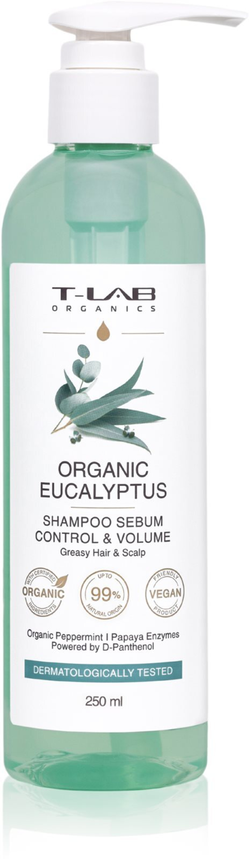 T-LAB Organics Eucalyptus Sebum Control & Volume Shampoo - Успокаивающий шампунь для жирной кожи головы /   0  ml  / GTIN 5060466666092