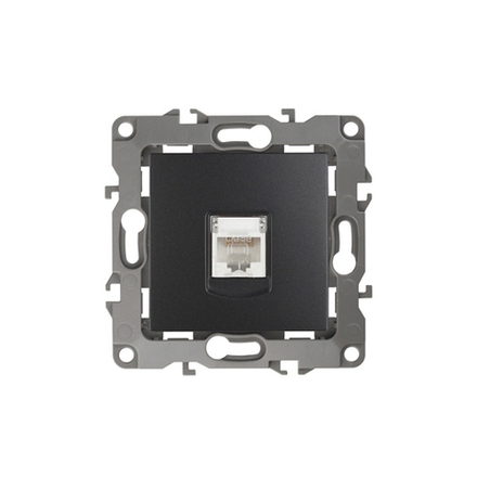 12-3107-05 ЭРА Розетка информационная RJ45, IP20, Эра12, антрацит