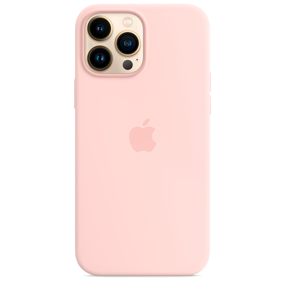 Силиконовый чехол с поддержкой MagSafe Apple Silicone Case для iPhone 13 Pro Max, Chalk Pink (Розовый мел)