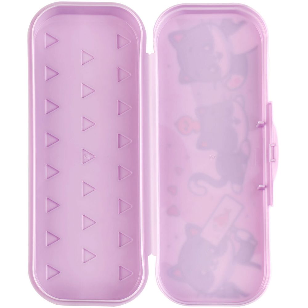 Пенал-футляр, 215*90*43 СТАММ "Котики", сиреневый