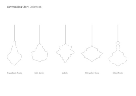 Pendant design lamp Neverending Glory Palais Garnier by Lasvit (Brown)