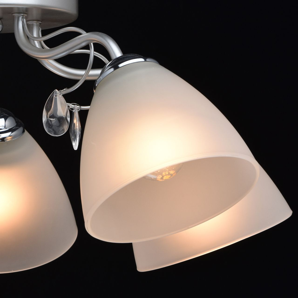 Люстра MW-Light Нежность Для низких потолков. Гостиная, зал, стальня