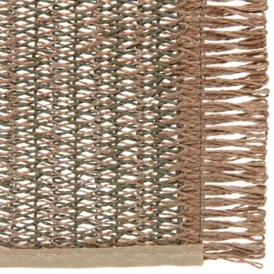 Салфетка на стол 30*45см «Бохо» плетеная зеленая