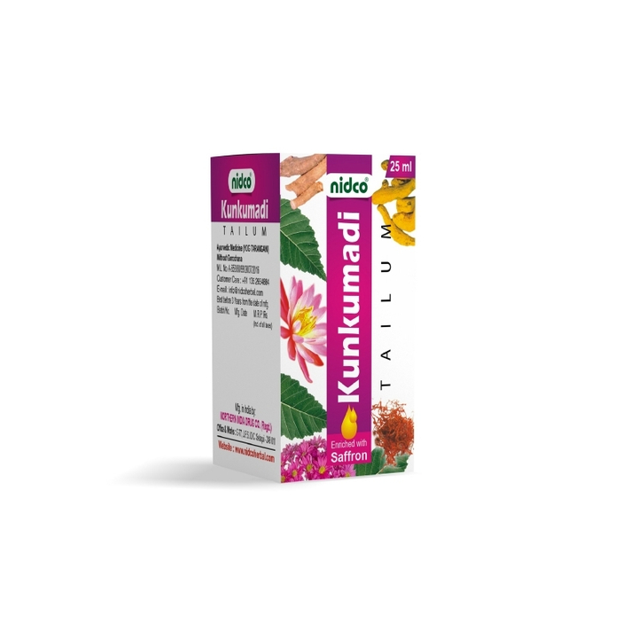 Масло для тела Nidco Кумкумади с шафраном Kunkumadi Tailum Enriched with Saffron Body oil 25 мл