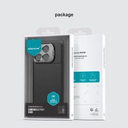 Чехол от Nillkin с металлической откидной крышкой для камеры на Xiaomi Poco F6 Pro, серия CamShield Prop Case (версия Camera-visible)