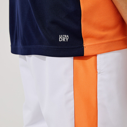 Мужское поло теннисное Lacoste SPORT Gaphic Breathable And Resistant Piqué Polo Shirt - white/navy blue