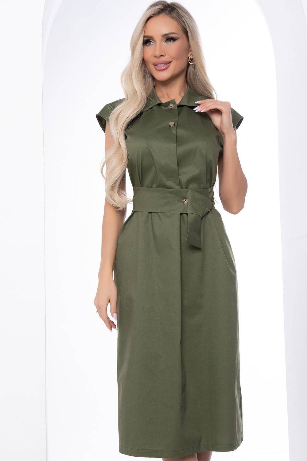 Платье "Нюансы стиля" (хаки) П8751 LT Collection