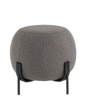 Пуф Флик букле тёмно-серый