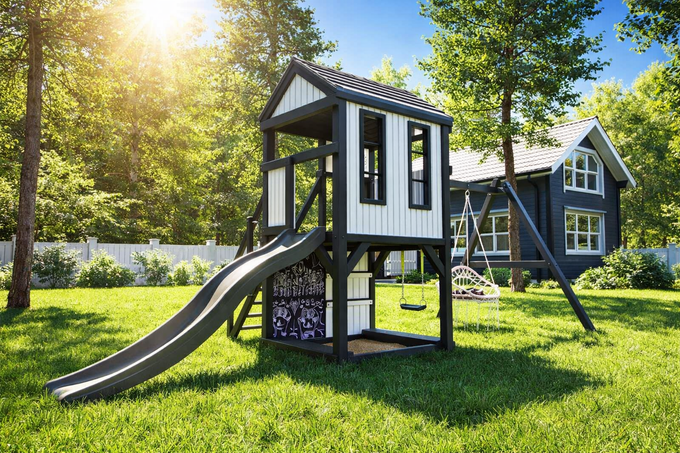 Детский домик с качелями "Сканди"