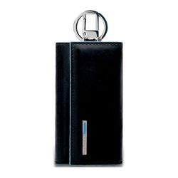 Ключница Piquadro Blue Square черная из кожи (PC1397B2/N)