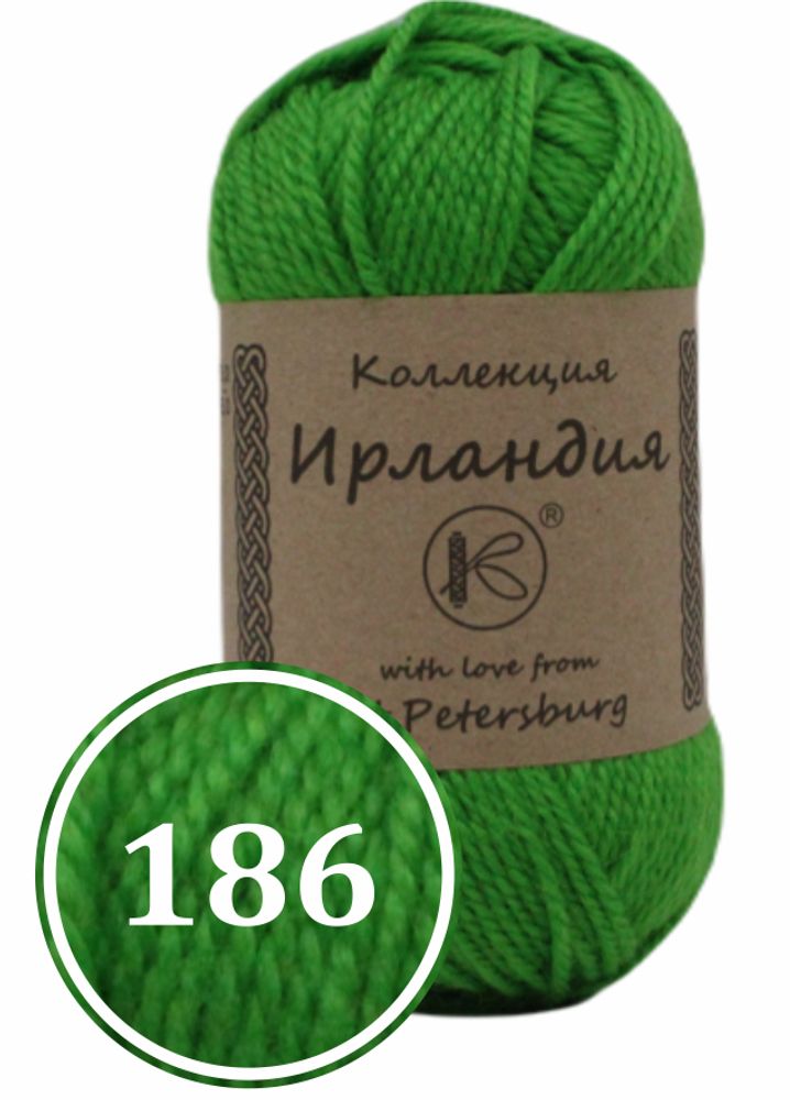 Пряжа смесовая &quot;Ирландия&quot; 100г (186)