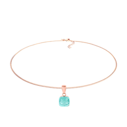 Колье Qudo Firenze soft aqua 400413.1 BL/RG