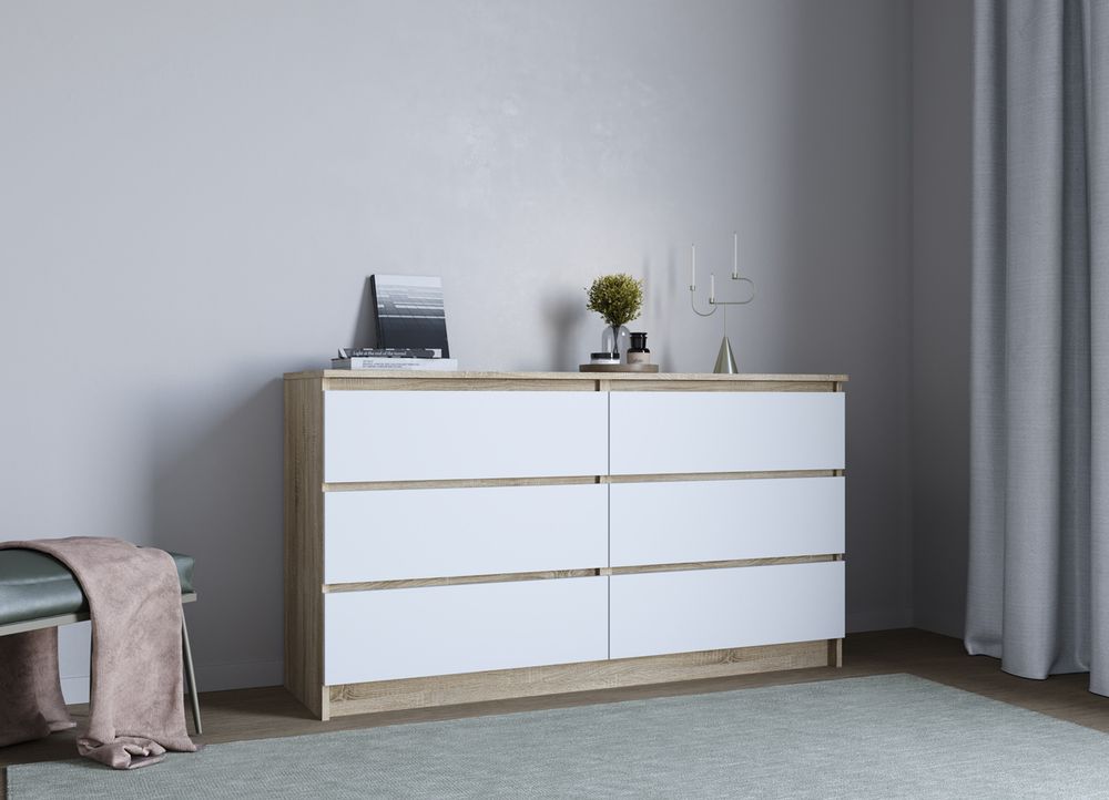 МС Мори Комод МК 1380.6 (МП) Сонома/Белый