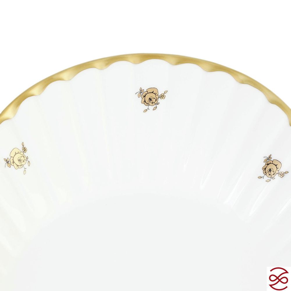 Блюдо для хлеба Queen's Crown Золотая роза 34 см