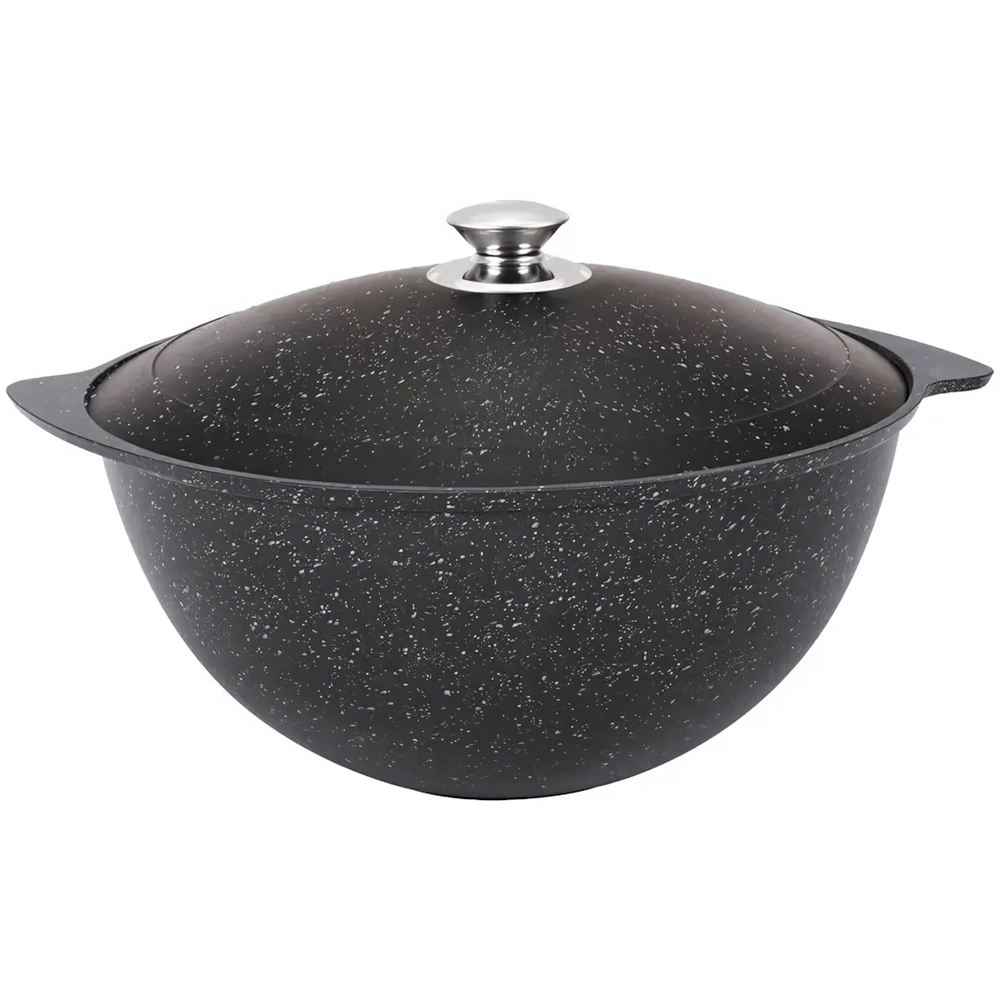 Казан для плова 6л, АП (темный мрамор) кмт65а