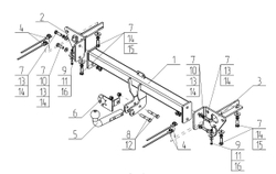 Фаркоп AvtoS для CHERY Tiggo 8, вкл. Pro (2020-) с универсальной электрикой Smart(блок) и сертификатом в комплекте, арт.(CE 06+smart)