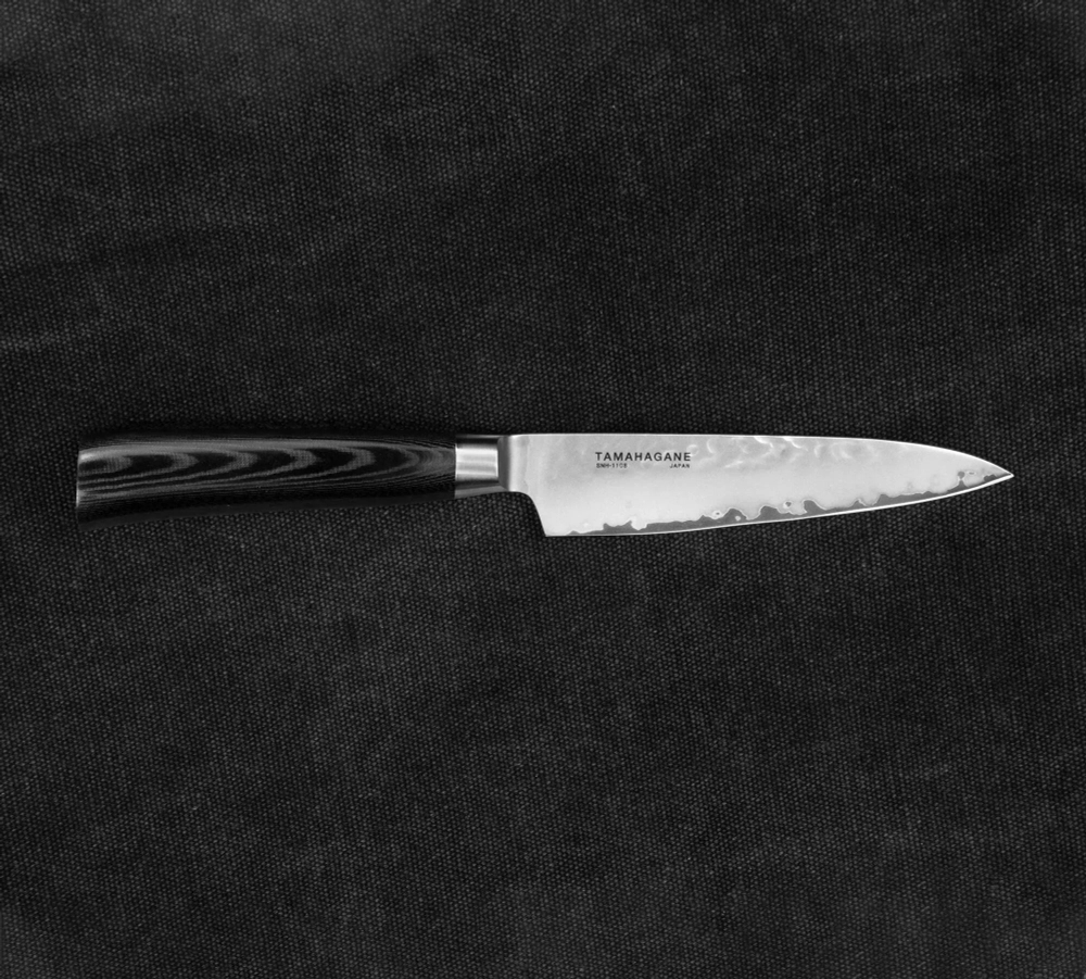 Tamahagane Универсальный нож Tsubame Black 12см.