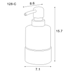 Дозатор жидкого мыла Azario NESSY стеклянный настольный, хром (AZ-128-C)
