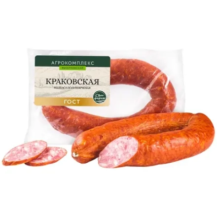 Колбаса п/к Краковская 1 кг Агрокомплекс