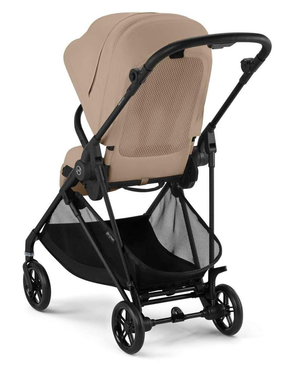 Прогулочная коляска Cybex Melio Carbon New Almond Beige с дождевиком