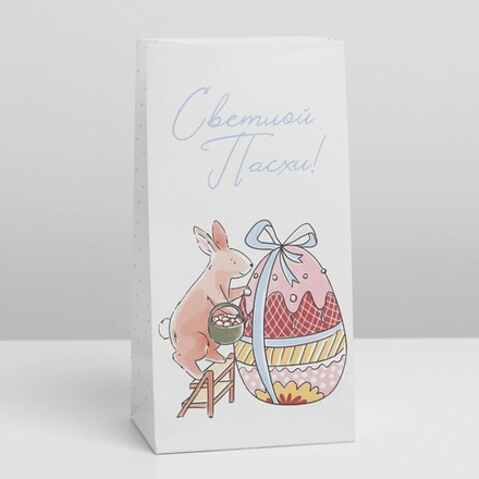 Пакет подарочный без ручек «Светлой Пасхи!», 10 × 19.5 × 7 см 7355718