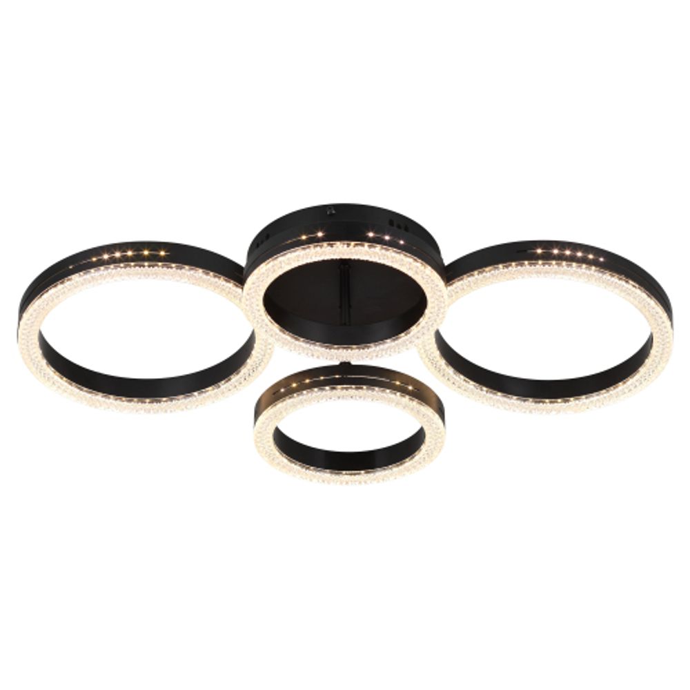 Светильник потолочный светодиодный Rivoli Flora 6191-201 LED 75Вт 3000-6000К чёрный с пультом | Rivoli