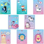 Блокнот МАЛЫЙ ФОРМАТ (105х145мм) А6, 24 л., скоба, мелованная бумага, HATBER, "Милые Создания" (8 дизайнов), 24Б6В1