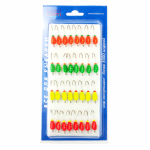 Мормышка фосфорная плавающая Lumicom 107, №4 Long+,ABC (набор 32шт)