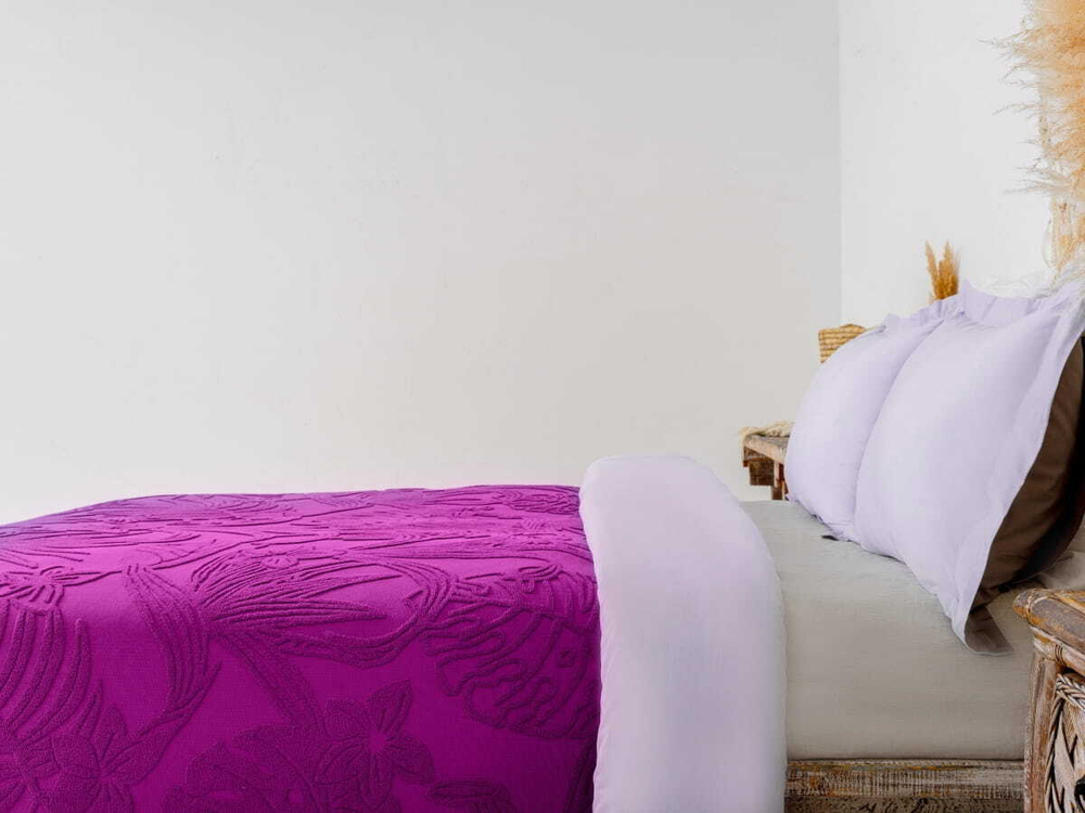 Покрывало 200x220 Arya home Botanical Garden фиолетовое