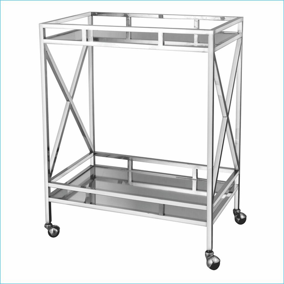 Тележка сервировочная,нержавеющая сталь 75*45*97 см. P.L.--Hotelware