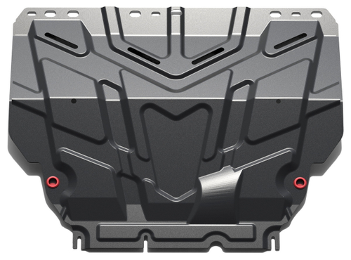 Защита картера и КПП АвтоБроня для Ford C-Max I (V - 1.6; 1.8; 2.0) 2003-2010/Ford Focus II, III (V - все) 2005-2019/Ford Grand C-Max II (V - 1.6) 2010-2015/Ford Kuga I (V - 2.0D) 2008-2013, штампованная, сталь 1.5 мм, с крепежом, 111.01850.1